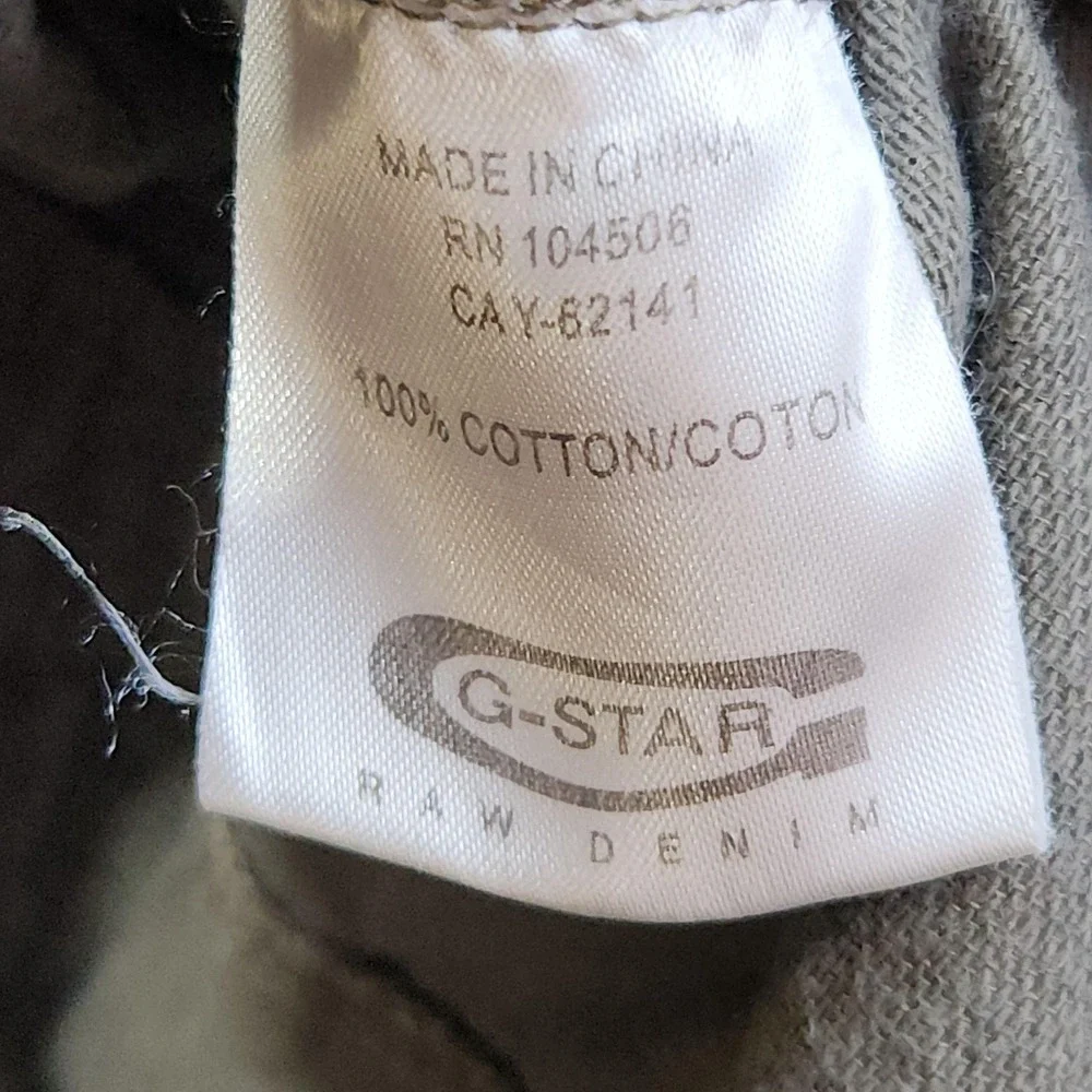 G-Star RAW Jacket Womens Large Green Cotton Military Button Pockets GS3301